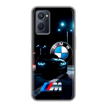 Силиконовый чехол на Realme 9i с принтом БМВ BMW Силиконовый чехол на Realme 9i с принтом БМВ BMW