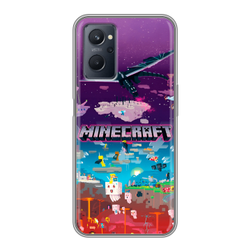 Силиконовый чехол на Realme 9i с принтом Майнкрафт Minecraft Силиконовый чехол на Realme 9i с принтом Майнкрафт Minecraft