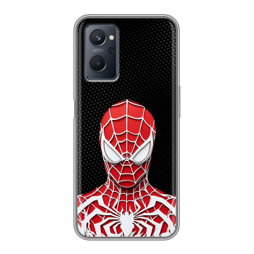 Силиконовый чехол на Realme 9i с принтом человек паук spiderman Силиконовый чехол на Realme 9i с принтом человек паук spiderman