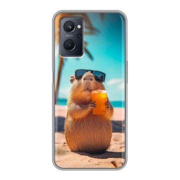 Силиконовый чехол на Realme 9i с принтом Капибара Силиконовый чехол на Realme 9i с принтом Капибара