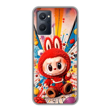 Силиконовый чехол на Realme 9i с принтом Labubu Лабубу Силиконовый чехол на Realme 9i с принтом Labubu Лабубу