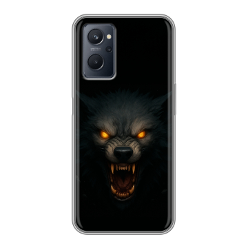 Силиконовый чехол на Realme 9i с принтом Волк Силиконовый чехол на Realme 9i с принтом Волк
