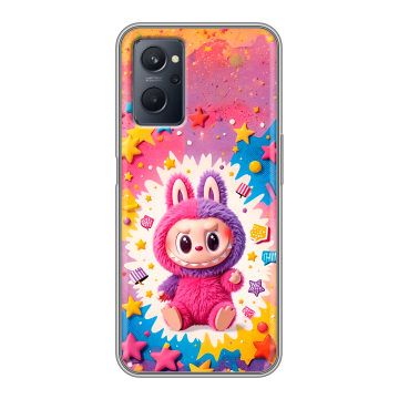 Силиконовый чехол на Realme 9i с принтом Labubu Лабубу Силиконовый чехол на Realme 9i с принтом Labubu Лабубу