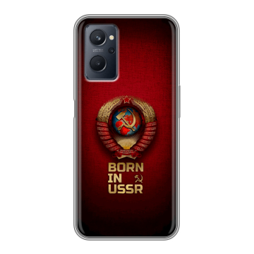 Силиконовый чехол на Realme 9i с принтом Флаг Герб СССР Силиконовый чехол на Realme 9i с принтом Флаг Герб СССР