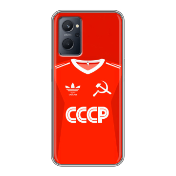 Силиконовый чехол на Realme 9i с принтом Флаг Герб СССР