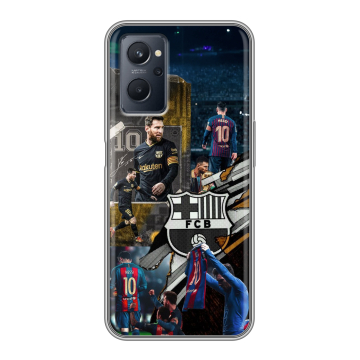 Силиконовый чехол на Realme 9i с принтом Messi Barcelona Силиконовый чехол на Realme 9i с принтом Messi Barcelona