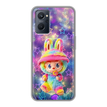 Силиконовый чехол на Realme 9i с принтом Labubu Лабубу Силиконовый чехол на Realme 9i с принтом Labubu Лабубу