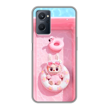 Силиконовый чехол на Realme 9i с принтом Labubu Лабубу Силиконовый чехол на Realme 9i с принтом Labubu Лабубу