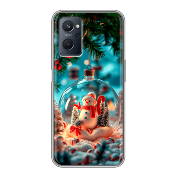 Силиконовый чехол на Realme 9i с принтом Новый год