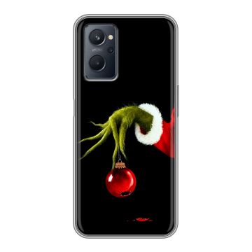 Силиконовый чехол на Realme 9i с принтом Новый год Гринч
