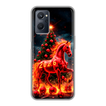 Силиконовый чехол на Realme 9i с принтом Новый год