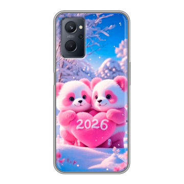 Силиконовый чехол на Realme 9i с принтом Новый год