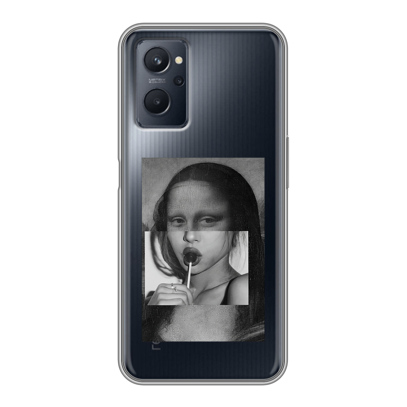 Силиконовый чехол на Realme 9i с принтом Мона Лиза Силиконовый чехол на Realme 9i с принтом Мона Лиза