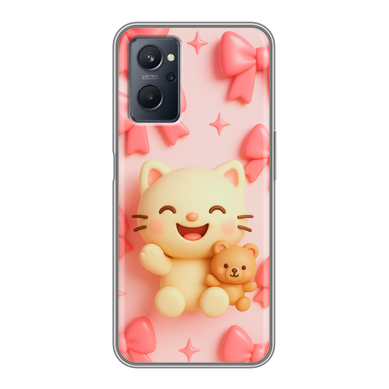 Силиконовый противоударный чехол на Realme 9i с принтом для девочек Силиконовый противоударный чехол на Realme 9i с принтом для девочек