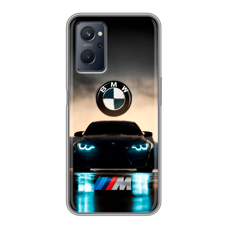 Силиконовый чехол на Realme 9i с принтом БМВ BMW Силиконовый чехол на Realme 9i с принтом БМВ BMW