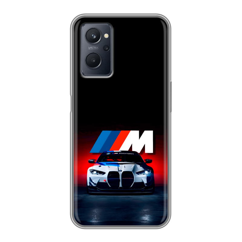 Силиконовый чехол на Realme 9i с принтом БМВ BMW Силиконовый чехол на Realme 9i с принтом БМВ BMW