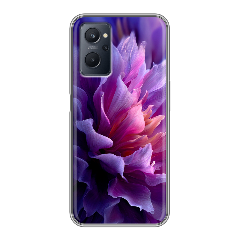 Силиконовый чехол на Realme 9i с принтом женский цветы Силиконовый чехол на Realme 9i с принтом женский цветы