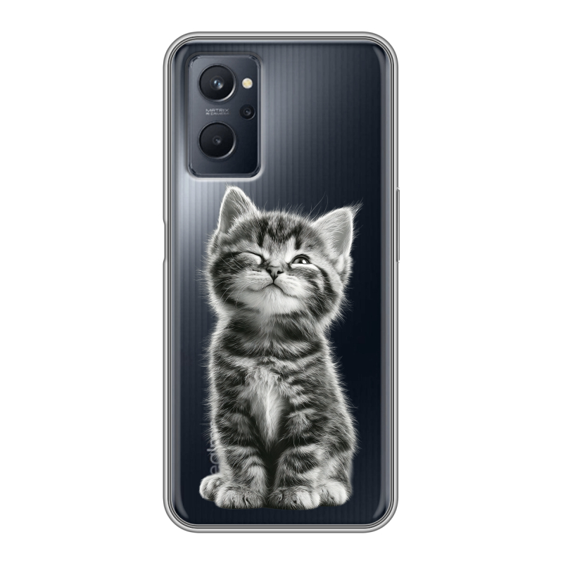 Силиконовый противоударный чехол на Realme 9i с принтом Котенок Силиконовый противоударный чехол на Realme 9i с принтом Котенок