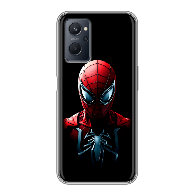 Силиконовый противоударный чехол на Realme 9i с принтом Spiderman Человек паук Силиконовый противоударный чехол на Realme 9i с принтом Spiderman Человек паук