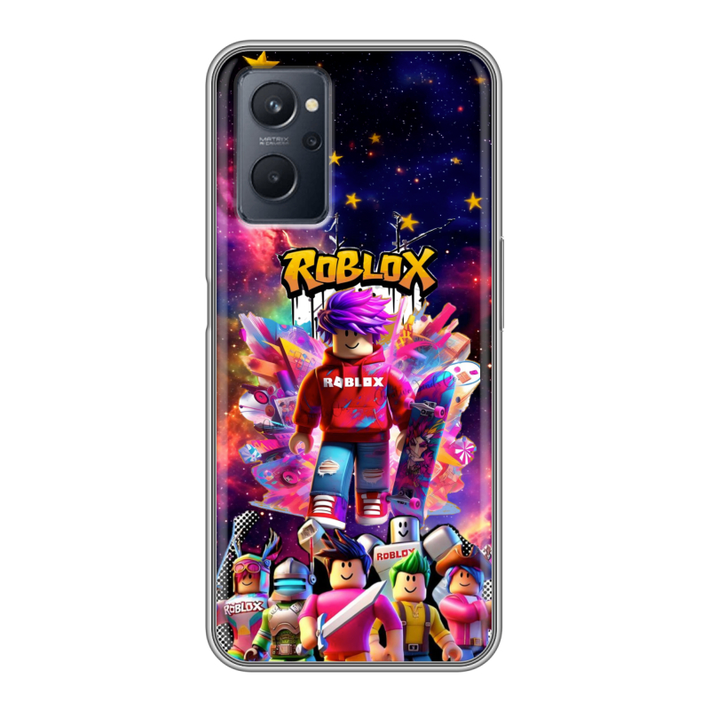 Силиконовый чехол на Realme 9i с принтом Roblox Роблокс Силиконовый чехол на Realme 9i с принтом Roblox Роблокс