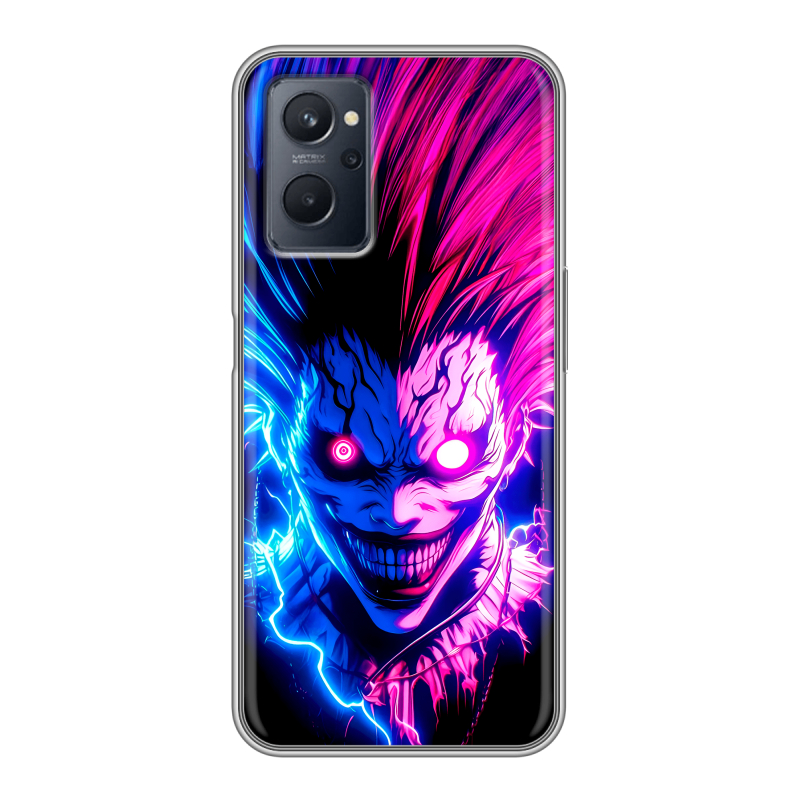 Силиконовый противоударный чехол на Realme 9i с принтом Death note Тетрадь смерти Силиконовый противоударный чехол на Realme 9i с принтом Death note Тетрадь смерти