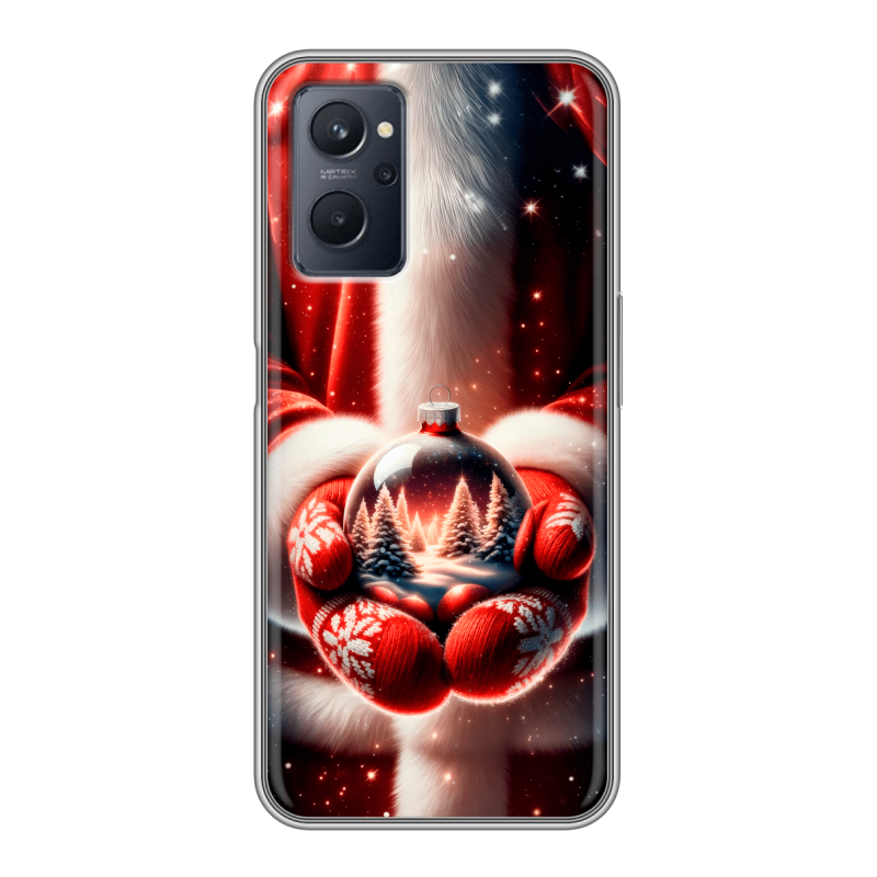 Силиконовый противоударный чехол на Realme 9i с принтом Новый год Силиконовый противоударный чехол на Realme 9i с принтом Новый год