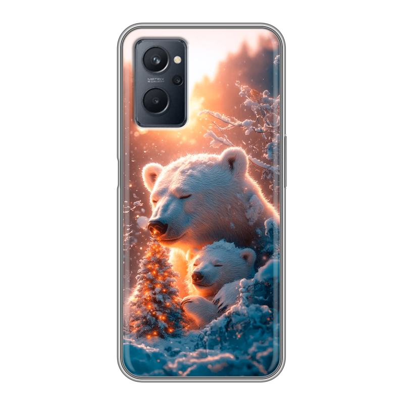 Силиконовый противоударный чехол на Realme 9i с принтом Новый год Силиконовый противоударный чехол на Realme 9i с принтом Новый год