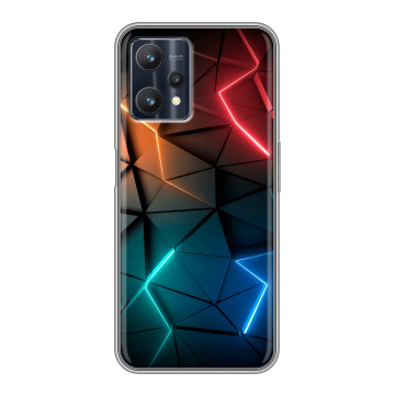Силиконовый чехол на Realme 9 Pro с принтом Абстракция неон Силиконовый чехол на Realme 9 Pro с принтом Абстракция неон
