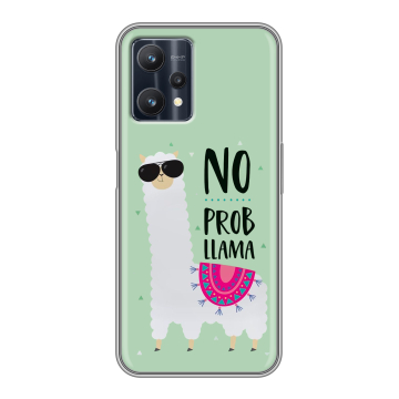 Силиконовый чехол на Realme 9 Pro с принтом Лама Силиконовый чехол на Realme 9 Pro с принтом Лама