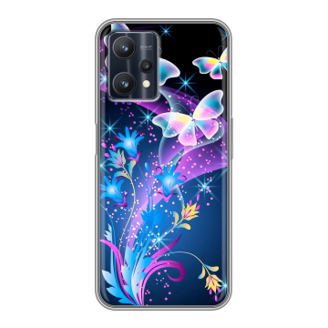 Силиконовый чехол на Realme 9 Pro с принтом Бабочки