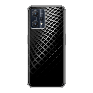 Силиконовый чехол на Realme 9 Pro с принтом Текстура металла