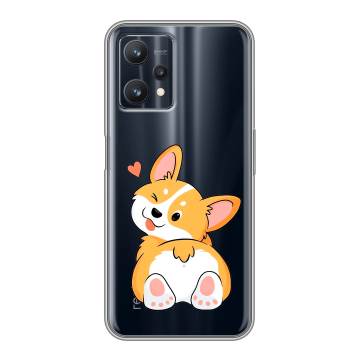 Силиконовый чехол на Realme 9 Pro с принтом Корги Силиконовый чехол на Realme 9 Pro с принтом Корги