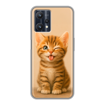 Силиконовый чехол на Realme 9 Pro с принтом котенок Силиконовый чехол на Realme 9 Pro с принтом котенок