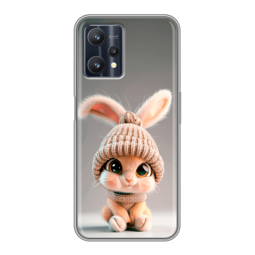 Силиконовый чехол на Realme 9 Pro с принтом Кролик