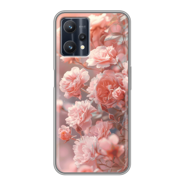 Силиконовый чехол на Realme 9 Pro с принтом Розовые розы Силиконовый чехол на Realme 9 Pro с принтом Розовые розы