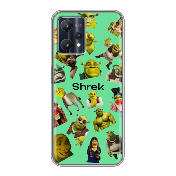 Силиконовый чехол на Realme 9 Pro с принтом Шрек Shrek