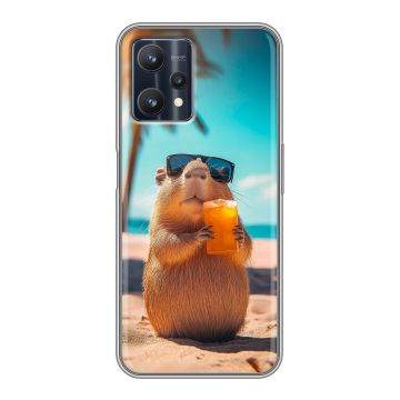 Силиконовый чехол на Realme 9 Pro с принтом Капибара