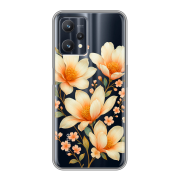Силиконовый чехол на Realme 9 Pro с принтом Цветы