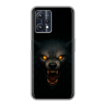 Силиконовый чехол на Realme 9 Pro с принтом Волк