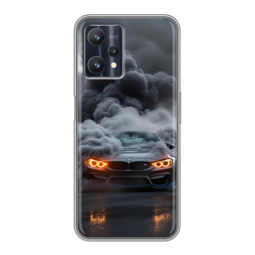 Силиконовый чехол на Realme 9 Pro с принтом BMW БМВ