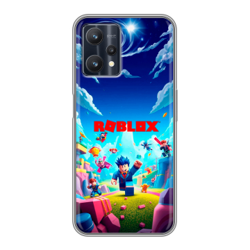 Силиконовый чехол на Realme 9 Pro с принтом Roblox Роблокс