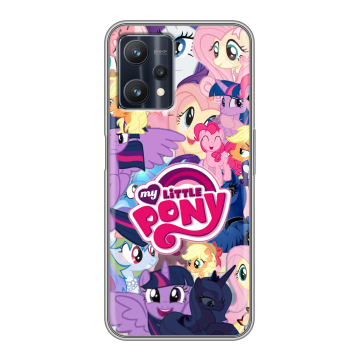 Силиконовый чехол на Realme 9 Pro с принтом My little pony Дружба чудо