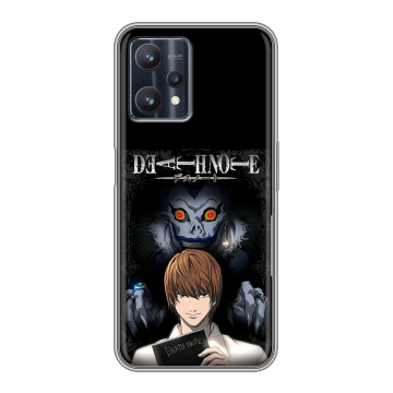 Силиконовый чехол на Realme 9 Pro с принтом Death note Тетрадь смерти