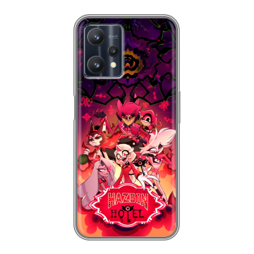 Силиконовый чехол на Realme 9 Pro с принтом Hazbin Hotel Отель Хазбин