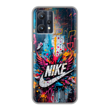 Силиконовый чехол на Realme 9 Pro с принтом Nike Найк