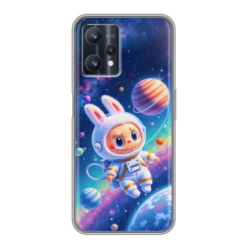 Силиконовый чехол на Realme 9 Pro с принтом Labubu Лабубу Силиконовый чехол на Realme 9 Pro с принтом Labubu Лабубу