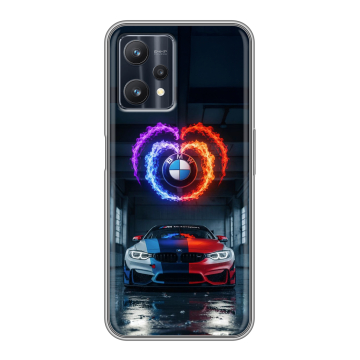 Силиконовый чехол на Realme 9 Pro с принтом BMW БМВ Силиконовый чехол на Realme 9 Pro с принтом BMW БМВ