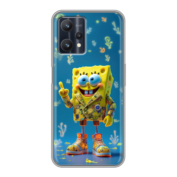 Силиконовый чехол на Realme 9 Pro с принтом Спанч боб Спанчбоб Силиконовый чехол на Realme 9 Pro с принтом Спанч боб Спанчбоб