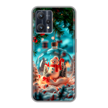 Силиконовый чехол на Realme 9 Pro с принтом Новый год