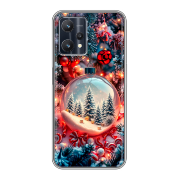 Силиконовый чехол на Realme 9 Pro с принтом Новый год